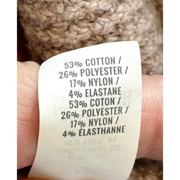 Aerie Cozy Up Waffle knit Sweater Hoodie Color Mauve Womens XS Vneck Oversized - Picture 5 of 6